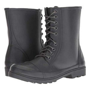 Steve Madden Size 8 Gray Rubber Rain Boots New